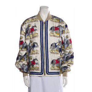 【大人気!】HERMES bombers matelasse imprime ジャケット Hermes bomber jacket silk - Gem